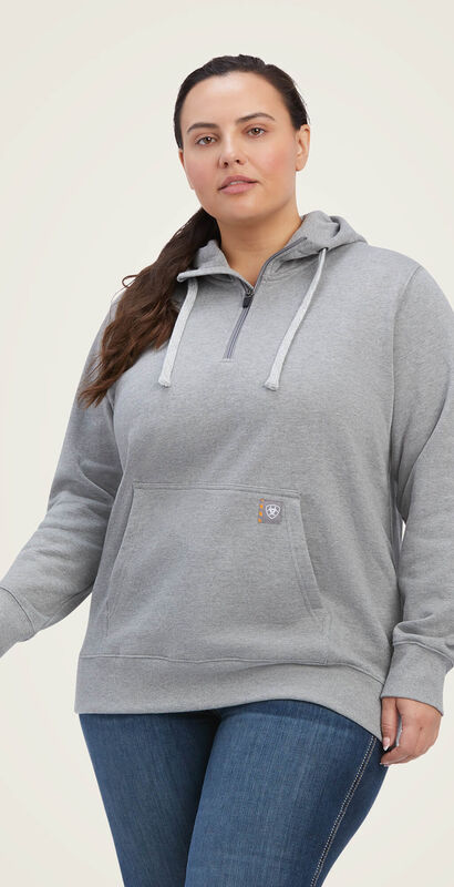 Rebar Skill Set 1/2 Zip Hoodie Front Plus